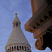 The Sacre Coeur belltower as seen from the main spire. Paris, France.