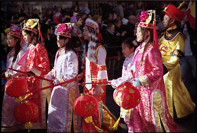 Participants in the 2006 Chinese New Year's Parade. London.