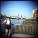 My friend Ari from New York came to visit. Holga picture taken on London's Southbank.
