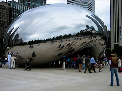 Cloud Gate is a successful sculpture. It invites you to come closer, absorb, move away, look more and do it again and again.