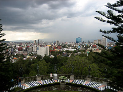 Looking out over Mexico City from Castillo Chapultepec.