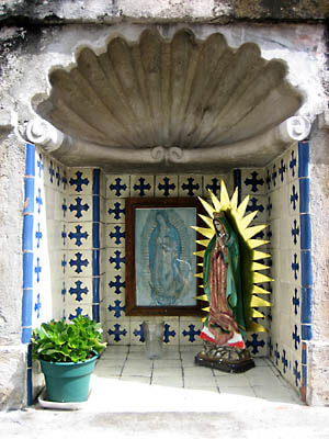 A small shrine at Cathedral de Cuernavaca, Mexico.