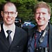 Just before the wedding ceremony. Jack with best man Patrick.