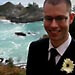 Just before the wedding ceremony, Jack in front of the McWay waterfall.