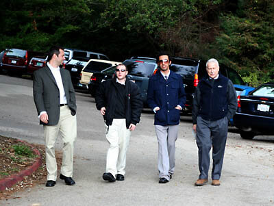 Armand, Todd, Robin and Fred before the wedding ceremony.