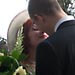 Jack and Lauri's wedding kiss.