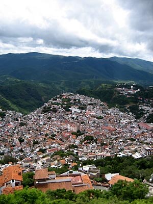View over Taxco, Mexico, from the Christ statue.