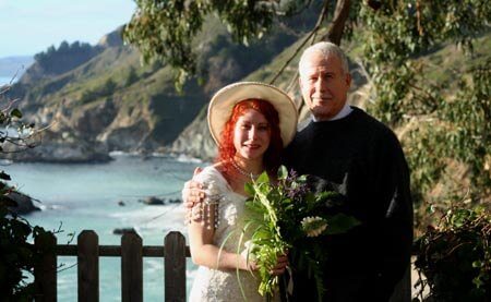 Lauri and her father Fred right after the wedding ceremony.