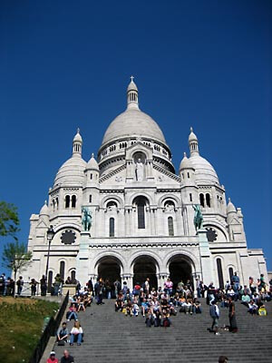 The Sacre Couer church in Paris.