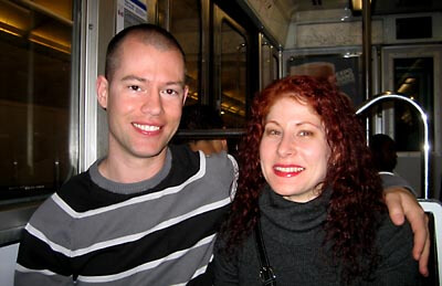 Jack and Lauri in the Paris Metro.