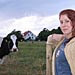 Lauri gets up close and personal with a cow for the first time. On Gotland, Sweden.