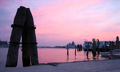 A beautiful sunset photographed from Venice.