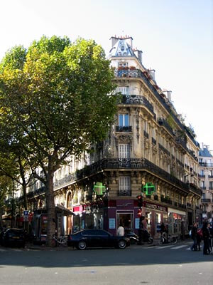 The corner of Avenue Trudaine, in the Montmartre district of Paris.