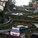 Lombard Street in San Francisco seen from the bottom.