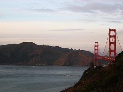 West side of Golden Gate Bridge from Presidio.