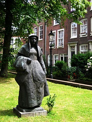 This statue sits in an hidden courtyard in central Amsterdam.