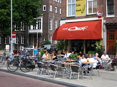 Cafe life in Amsterdam, Netherlands