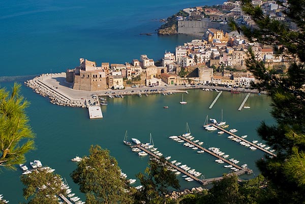 Looking down on the picturesque marina at Castellammare del Golfo