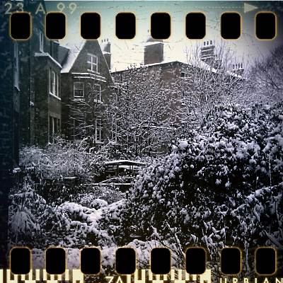 Camera phone shot of a snowy London December 2010