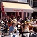 A sunny day in May brought out the cafe crowds in Brighton.