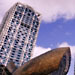 Hotel Arts in Barcelona is right behind the big fish sculpture (that coppery thing).