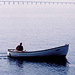 The bridge over Öresund, between Malmö and Köpenhamn.