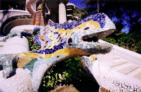Gaudi's dragon in Parc Guell.