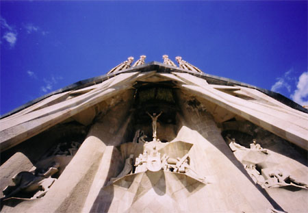 Detail of The Passion. Sagrada Familia, Barcelona, Spain.