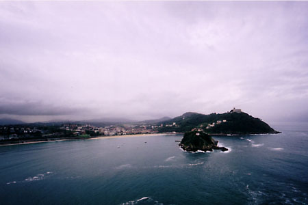 The bay that San Sebastian is built around is shaped like a conch shell.