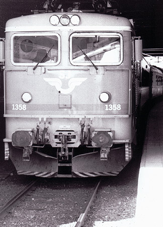 The old Swedish type of train engine.