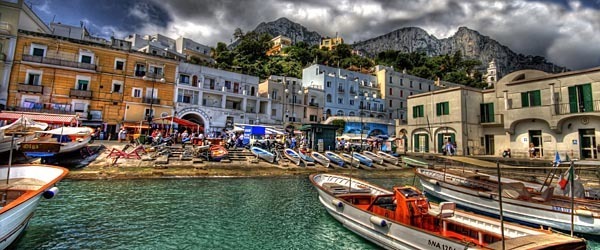 The harbor at Capri, Italy