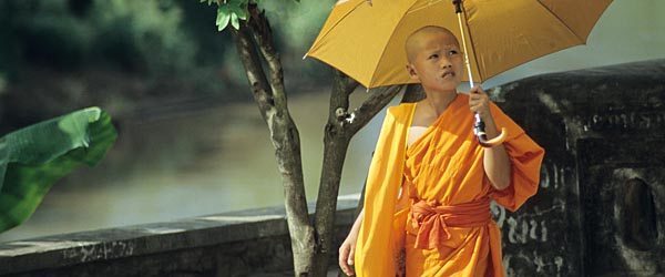 A young monk in Laos