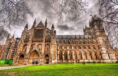 The outside of Westminster Abbey