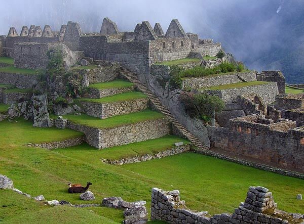 View over central Maccu Picchu