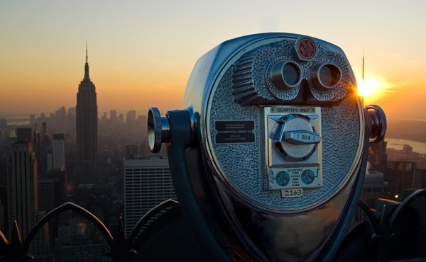 Overlooking Empire State Building from Top of the Rock