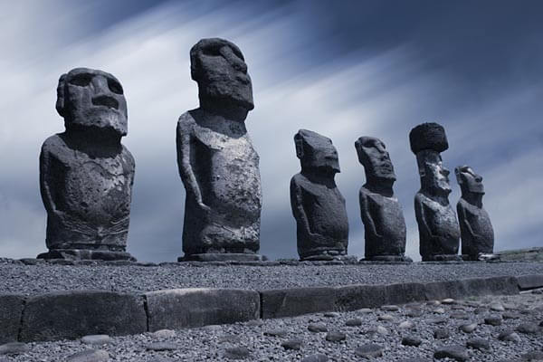 Moai statues on Easter Island