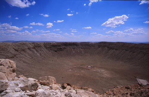 Barringer meteor crater in Arizona