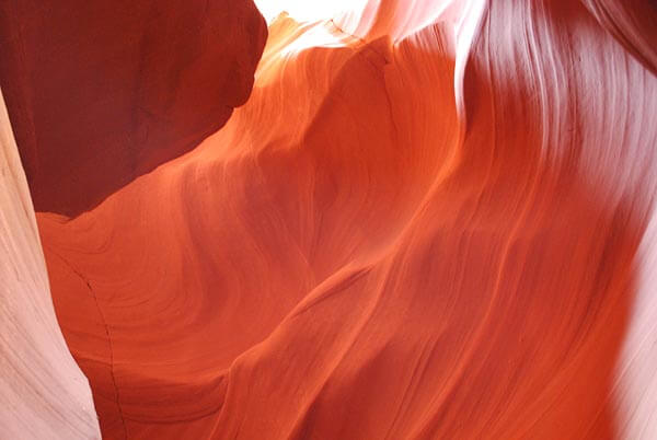 Amazing colors in the sandstone at Antelope Canyon