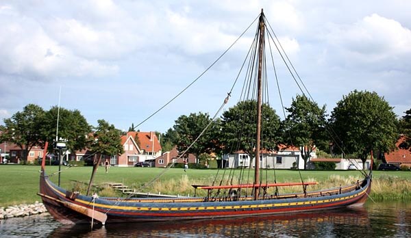 A modern viking ship in Roskilde, Denmark