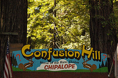 The Confusion Hill entrance, California