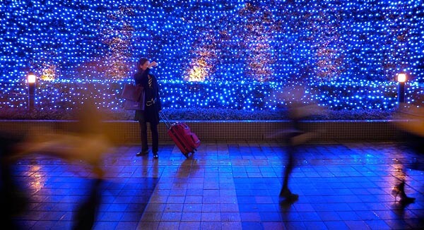 Christmas lights in Shinjuku, Tokyo