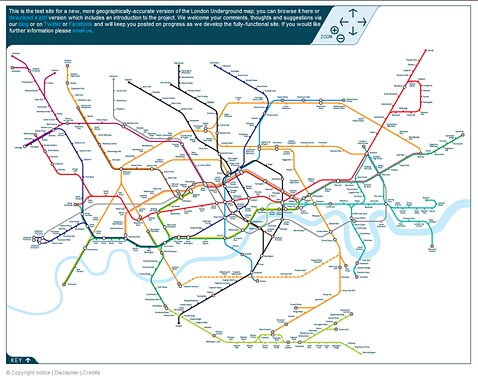 Experimental London Tube map