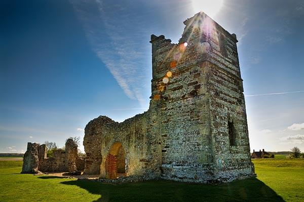 The Knowlton Church ruins in Dorset