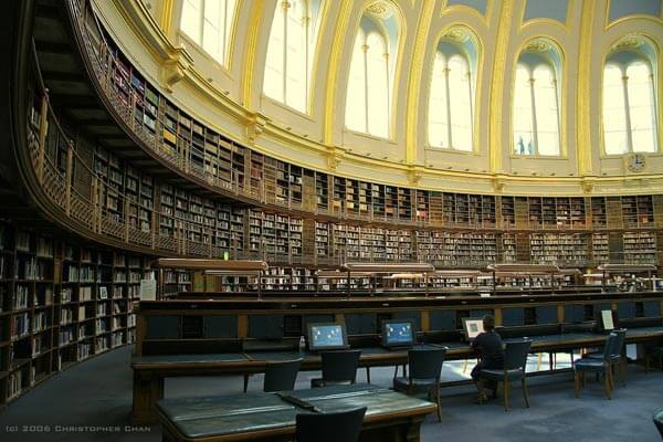 The reading room at British Library