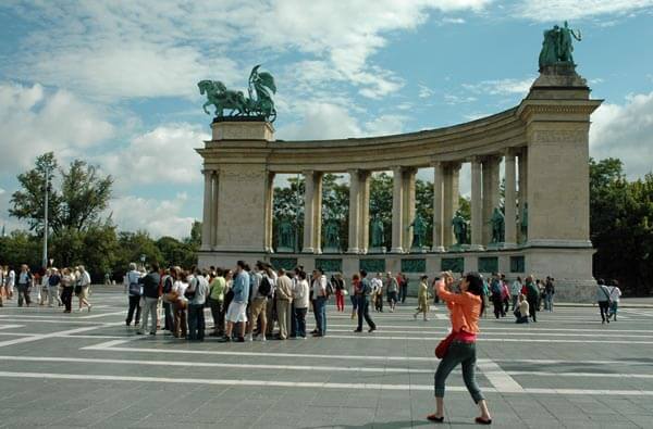 The Millennium Monument in Budapest