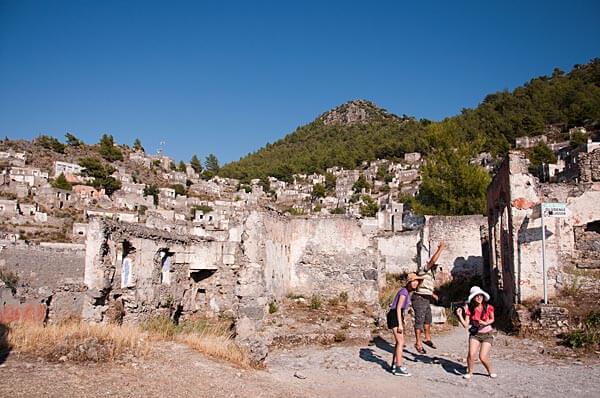 The ghost town of Kayakoy in Turkey