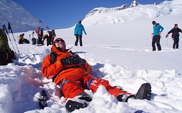 A group of skiers in Switzerland