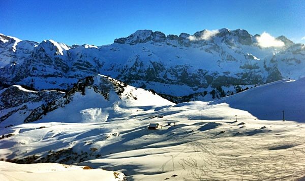 A Swiss downhill ski area