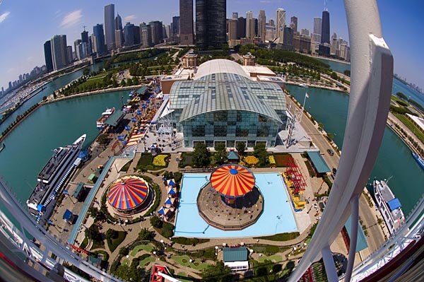 Navy Pier seen from the Ferris Wheel, Chicago