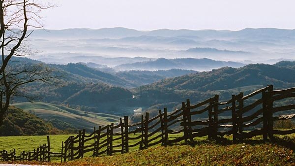 The beautiful Grayson Highlands State Park in Virginia